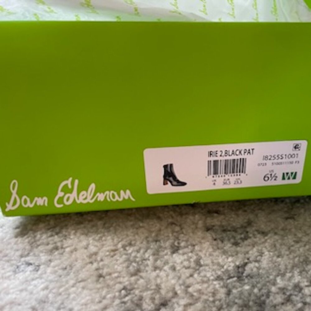 Sam Edelman Irie 2 Black Patent Boot 6.5 - Picture 3 of 7